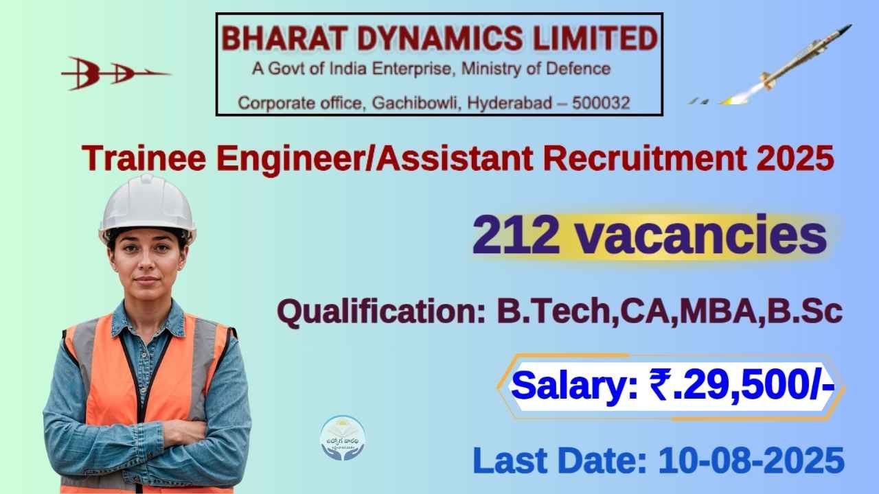 BDL Hyderabad Recruitment 2025 Apply Online