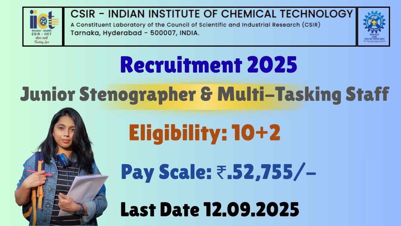 CSIR IICT Hyderabad Recruitment 2025