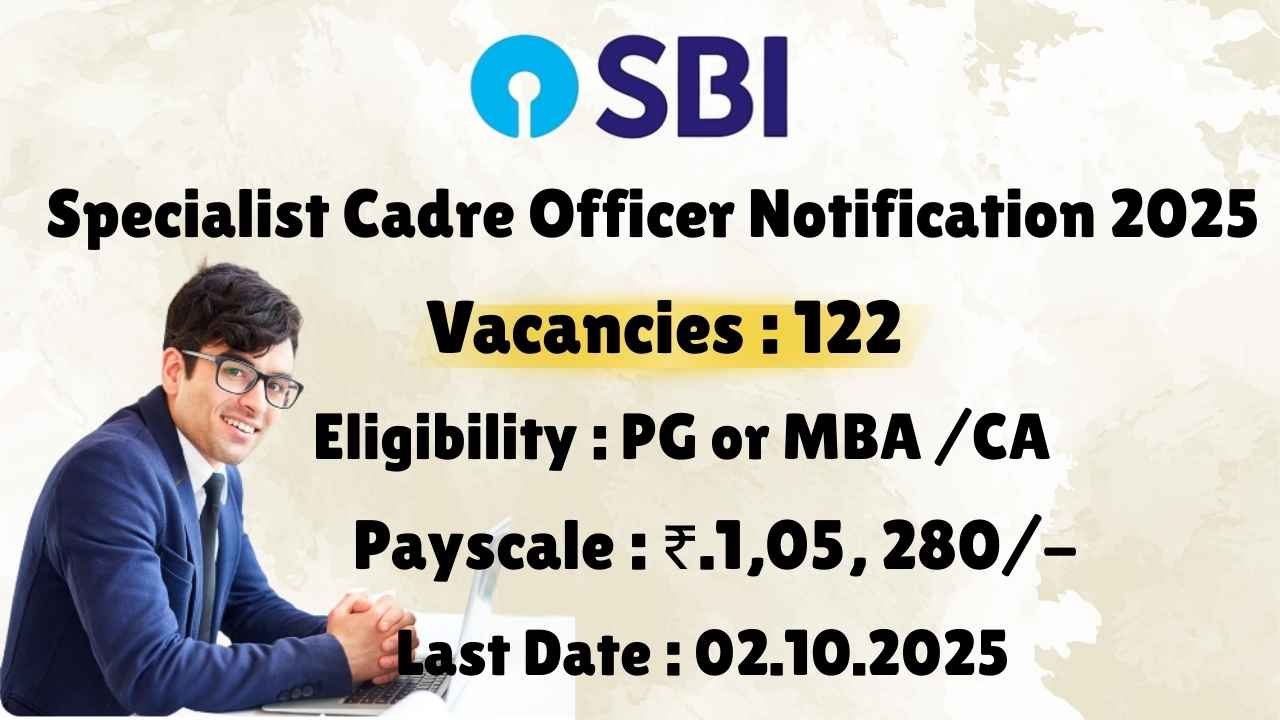SBI Specialist Cadre Officer Notification 2025