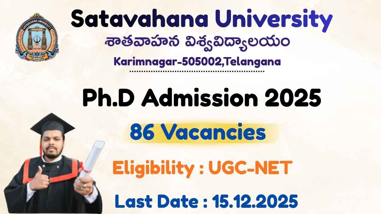 Satavahana University Ph.D Notification 2025