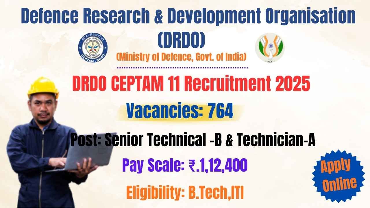 DRDO CEPTAM 11 Recruitment 2025 Apply Online